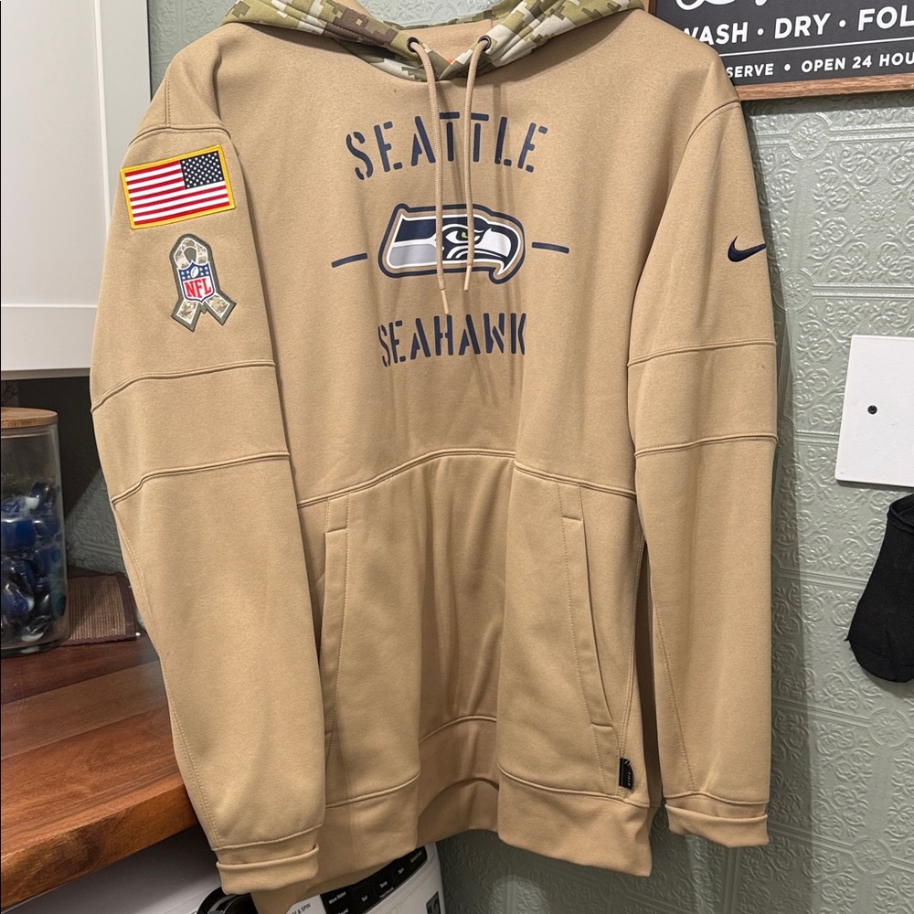 NFL Seattle Seahawks Tan Hoodie